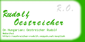 rudolf oestreicher business card